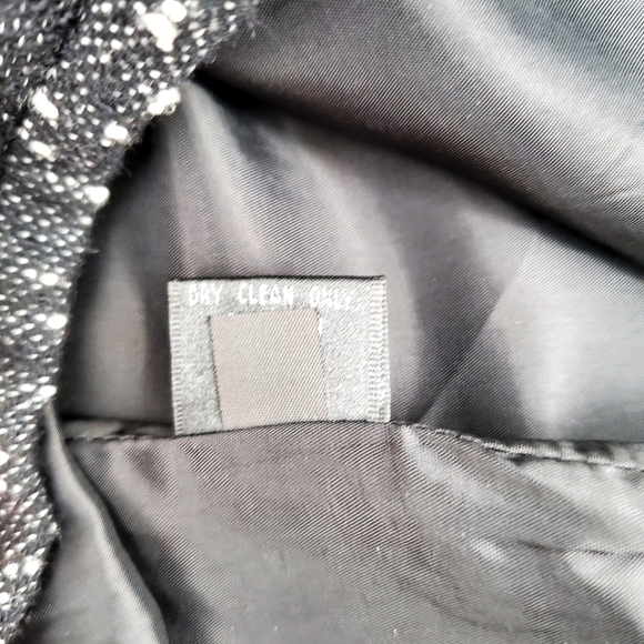 Lafayette 148 New York Virgin Wool Mix Black / White Tweed Pencil Skirt - Picture 9 of 9